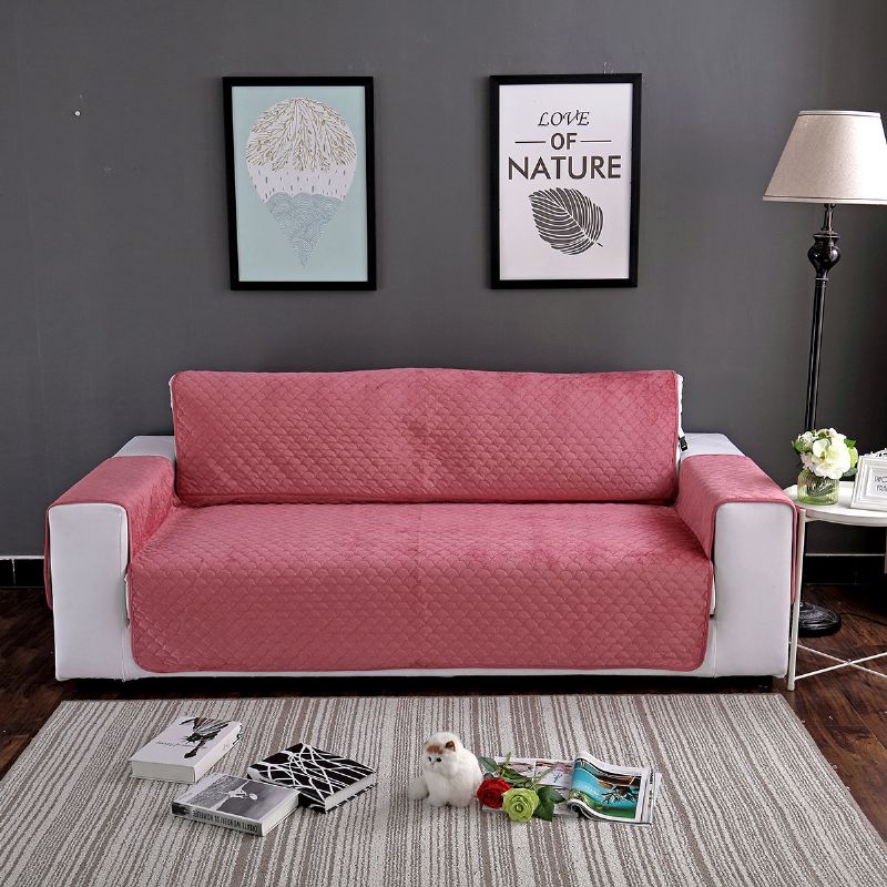 Plysj Vaskbart Sofatrekk Vanntett Anti-smuss Pet Dog Cat Slipcovers