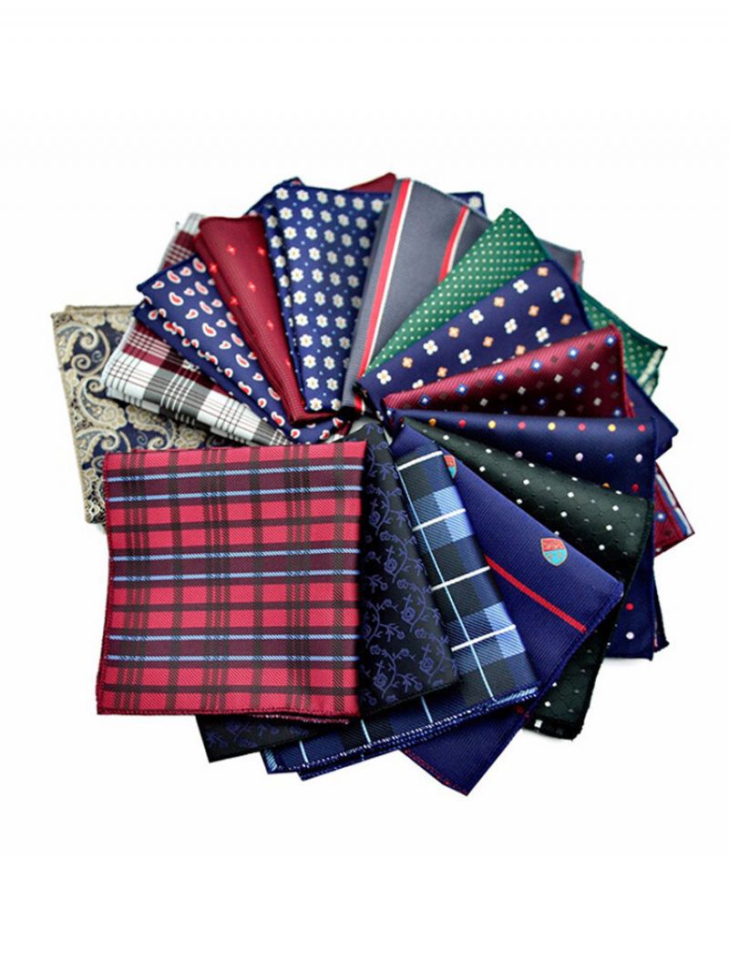 Square Dot Western Style Lommetørkle For Menn Dress Paisley Pocket Tie Lommetørklær