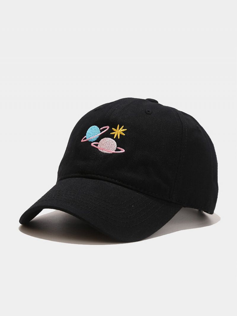 Unisex Bomullsplanetbroderi Jakt Brennende Oransje Sikkerhet Solskjerm Peaked Caps Baseballcapser