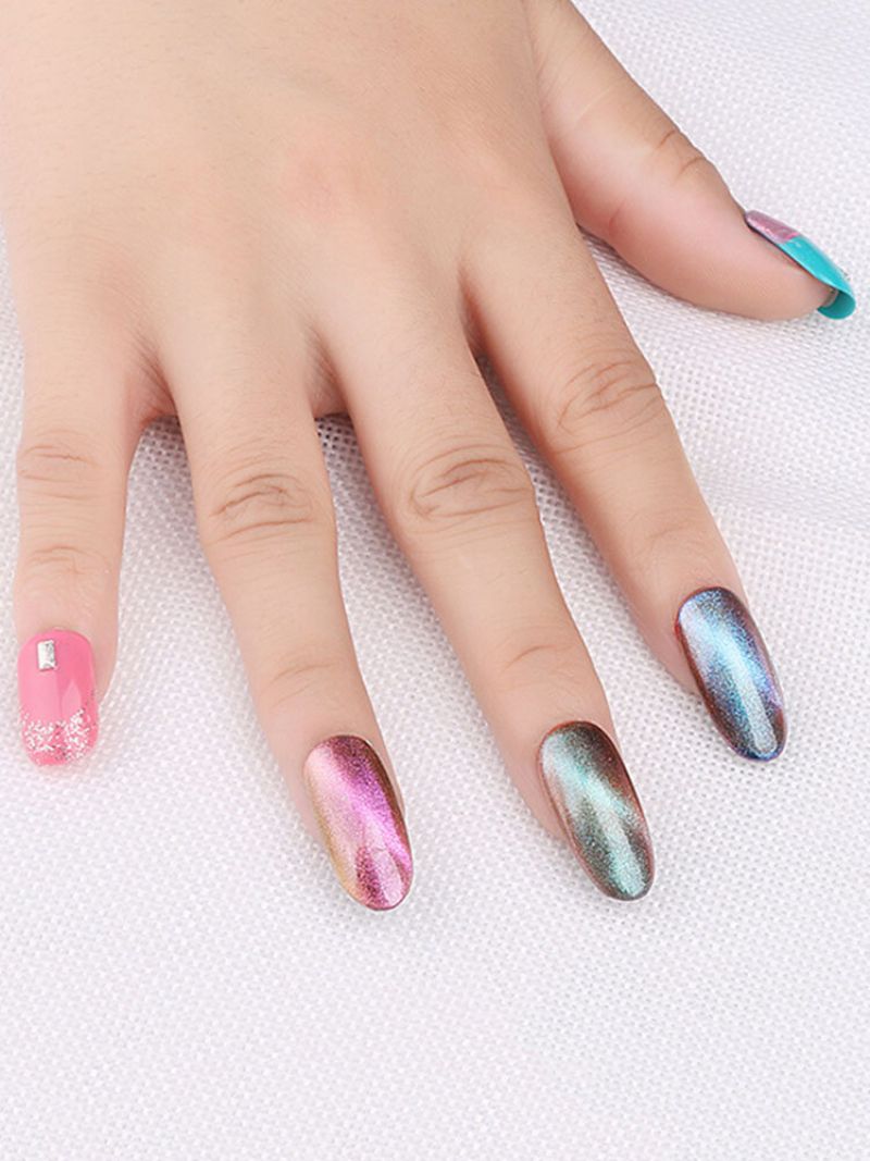3d Cat Eye Magnet Nail Powder Magnetisk Glitter Dust Manikyr Nails Art Pigment Dekorasjon