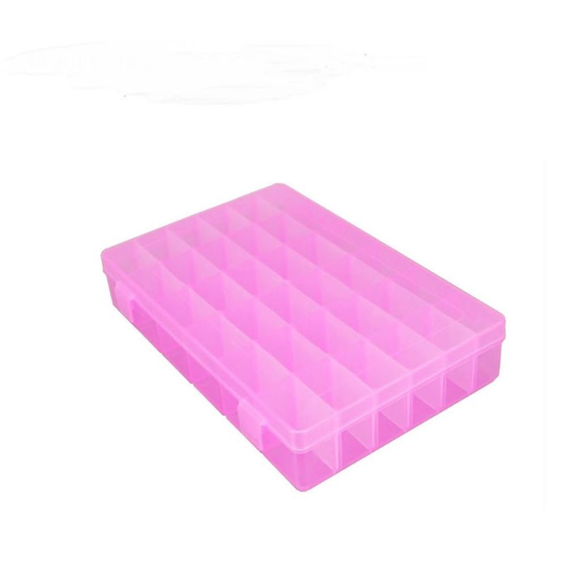 36 Grids Ukentlig Pilleboks Med Justerbare Skillevegger Hard Plast Klar Smykker Organizer Oppbevaringsbeholder