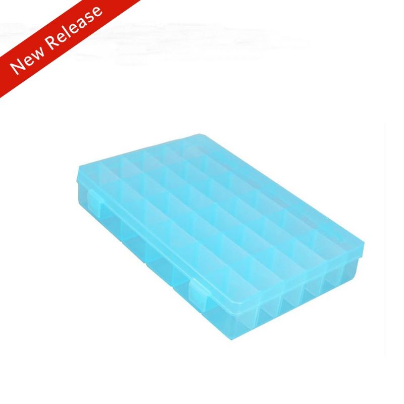 36 Grids Ukentlig Pilleboks Med Justerbare Skillevegger Hard Plast Klar Smykker Organizer Oppbevaringsbeholder