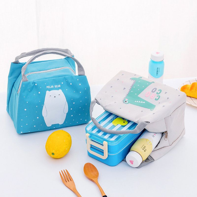 Bærbar Thicken Lunch Tote Bag Oxford Waterproof Cooler Isolert Håndveske Søte Oppbevaringsbeholdere