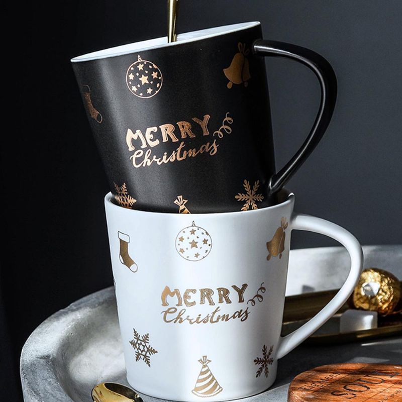 Julepar Krus Dame Creative Nordic Mug Stor Kapasitet Keramikkkopp Kaffekopp