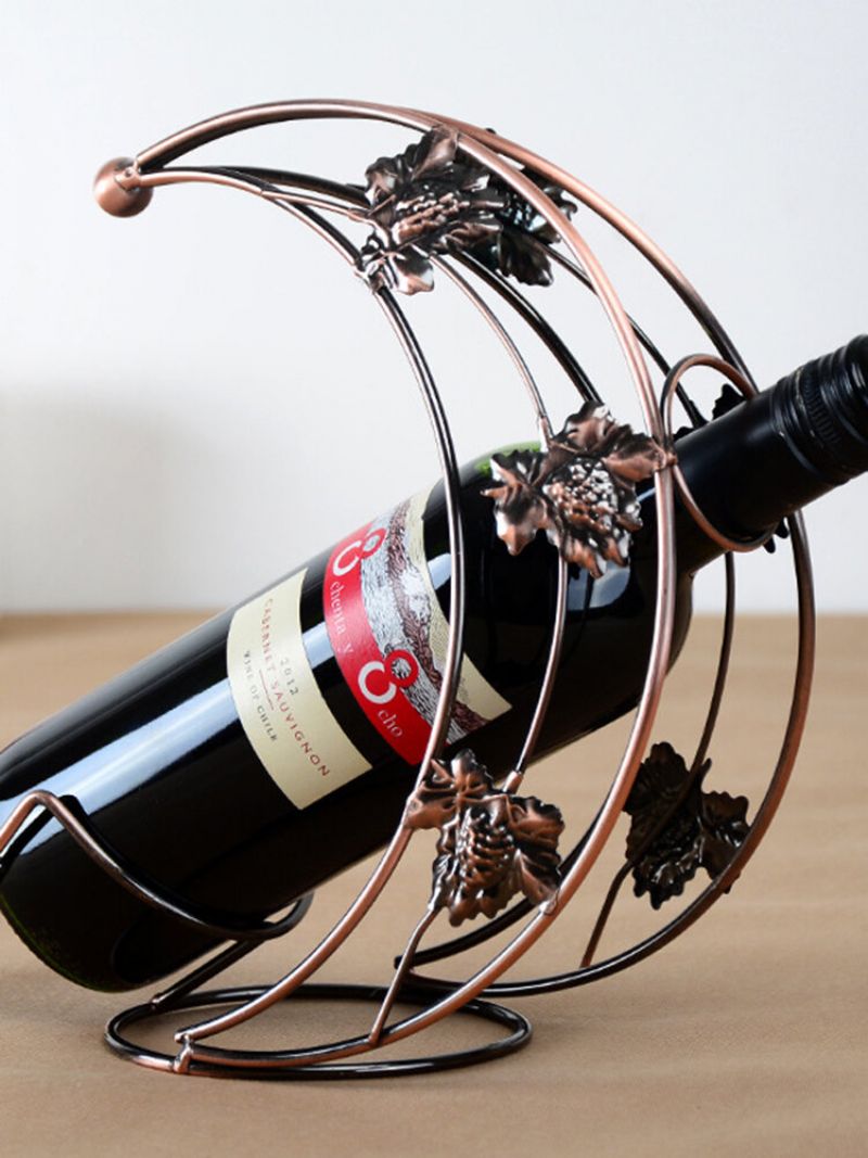 Saiclehome Moon Shaped Iron Wine Reols Creative European Red Stand Hotel Kitchen Dec Holder