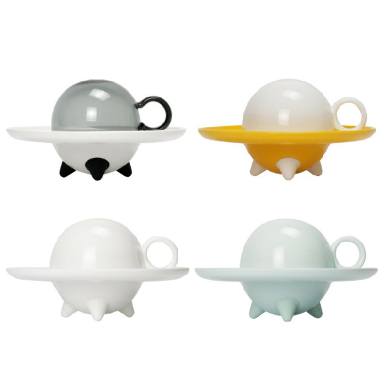 Ufo-form Vannkoppsett Innovativt Trygt Borosilikatglasskrus Kaffekopp Bursdagsgave Daglig Bruk