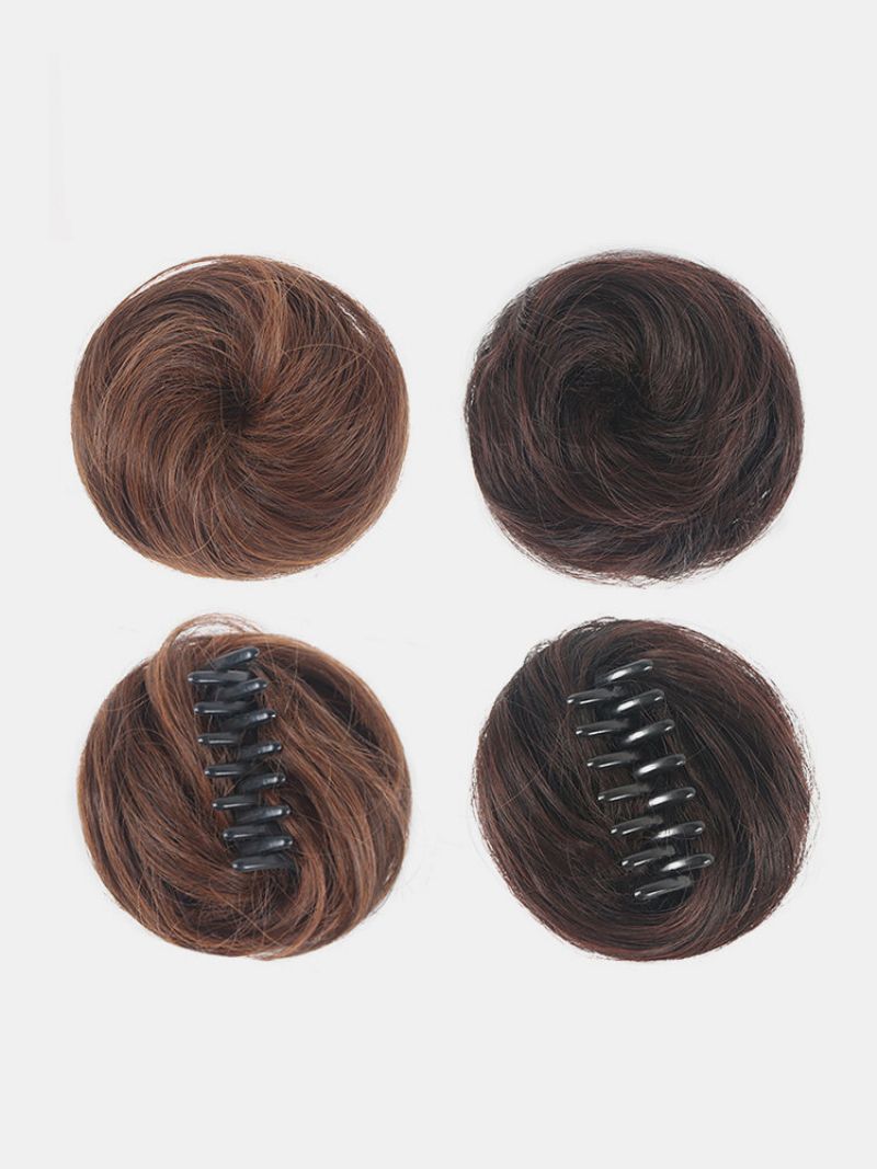 8 Farger Catch Clip Kort Krøllete Hårforlengelser Halvballhode Brude Fluffy Wig Bag