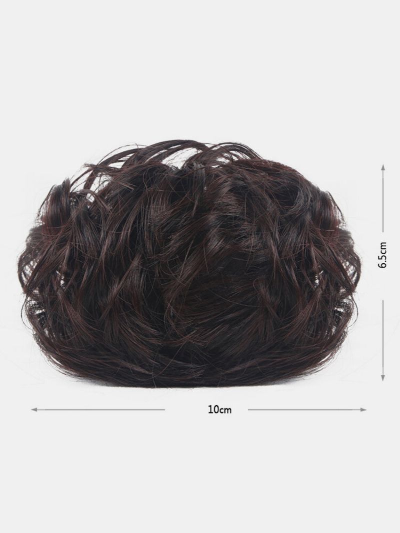 8 Farger Catch Clip Kort Krøllete Hårforlengelser Halvballhode Brude Fluffy Wig Bag