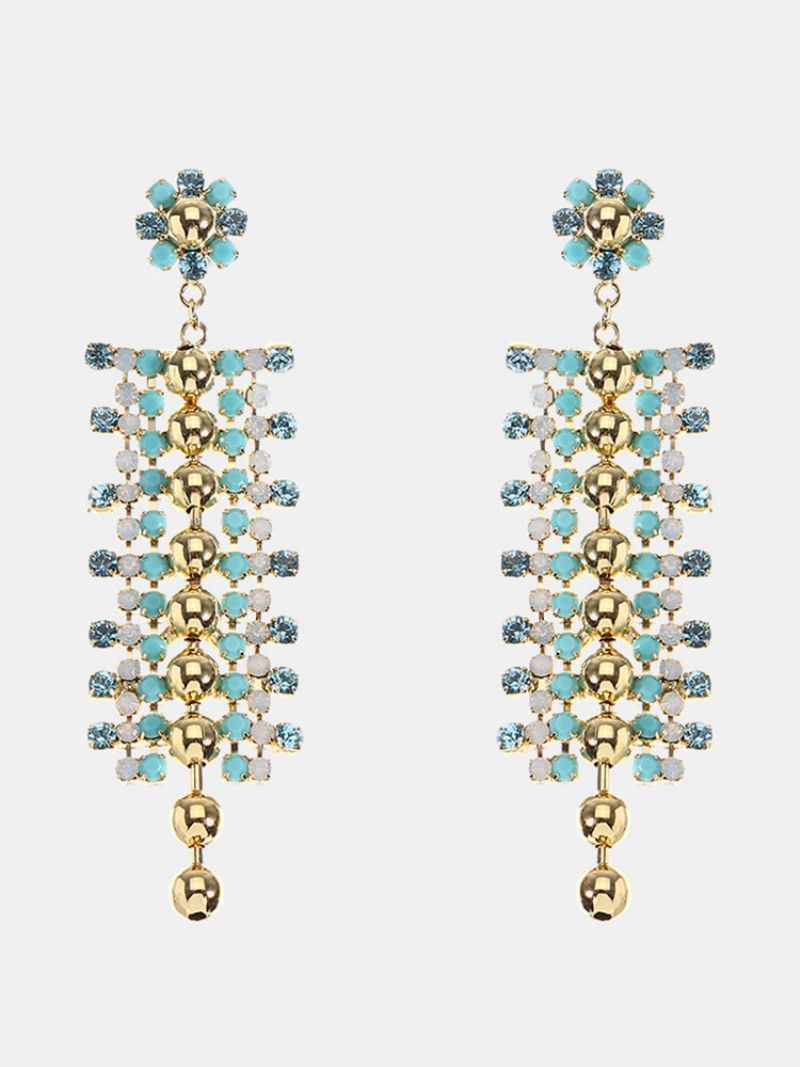 Jassy® Bohemian White Opal Pacific Rhinestones Dusk Øredobber Gave For Kvinner