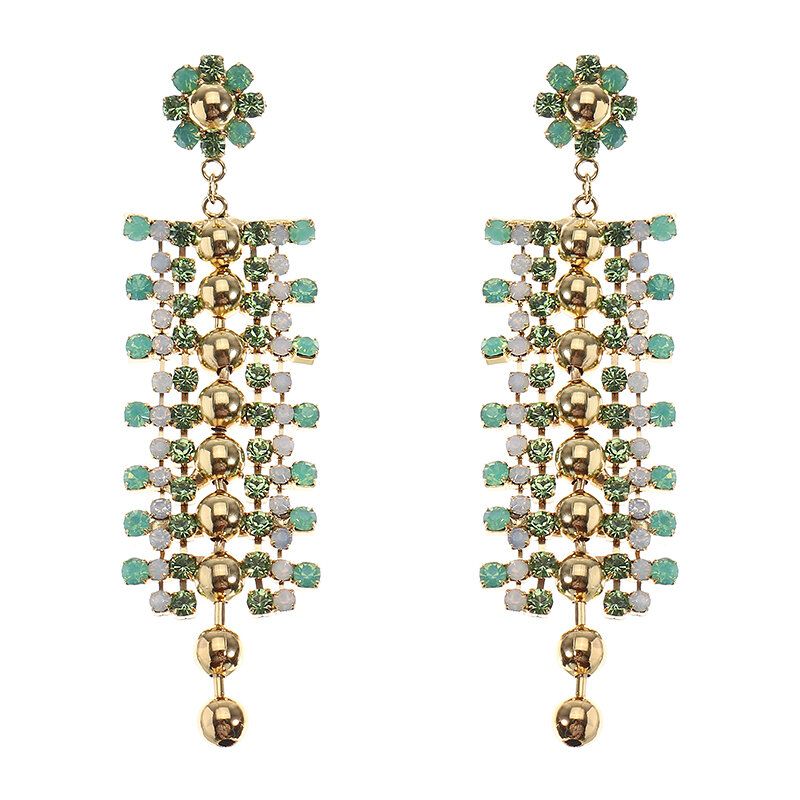 Jassy® Bohemian White Opal Pacific Rhinestones Dusk Øredobber Gave For Kvinner