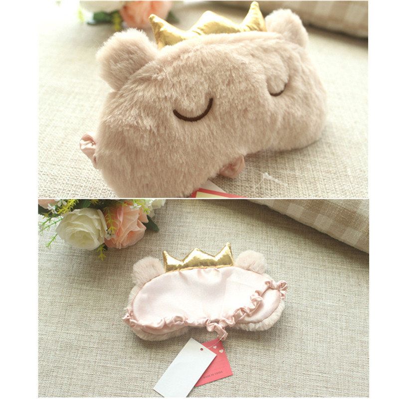 Crown Sleeping Mask Travel Cartoon Shading Blackout For Kvinner Jenter Personlig Pleie