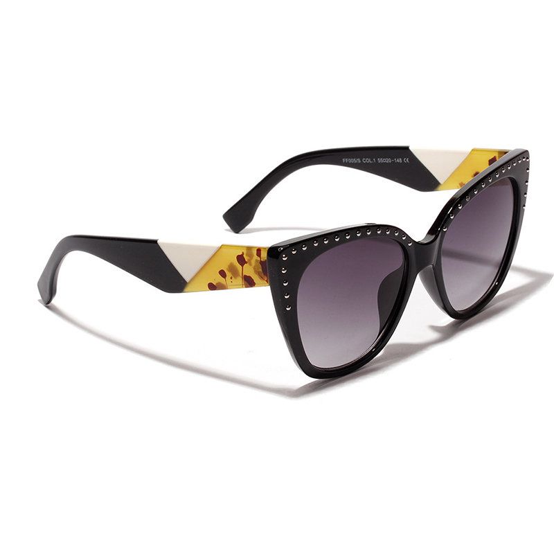 Dame Vogue Vintage Print Anti-uv Cat Eye Solbriller Outdoor Travel Beach