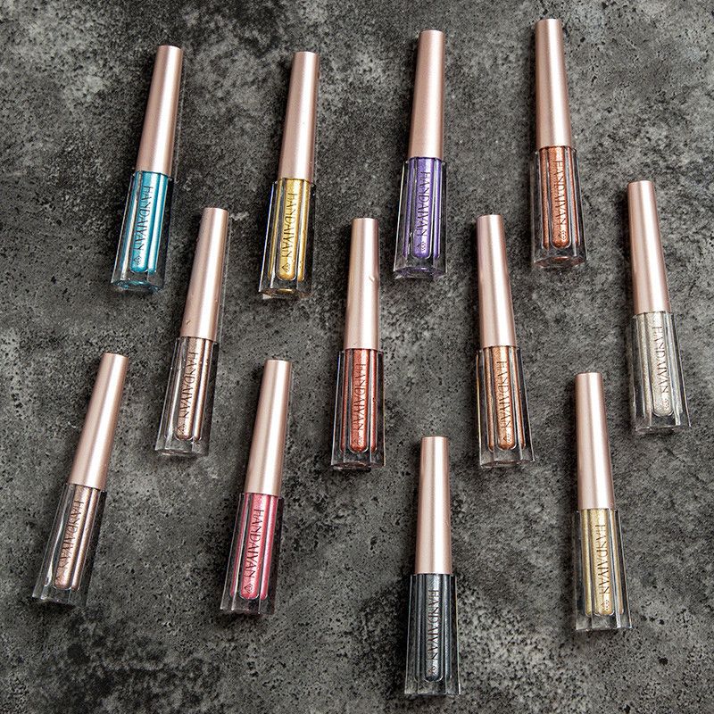 Flytende Øyenskygge Diamond Enkel Farge Shimmer Glitter Varig Skjønnhet
