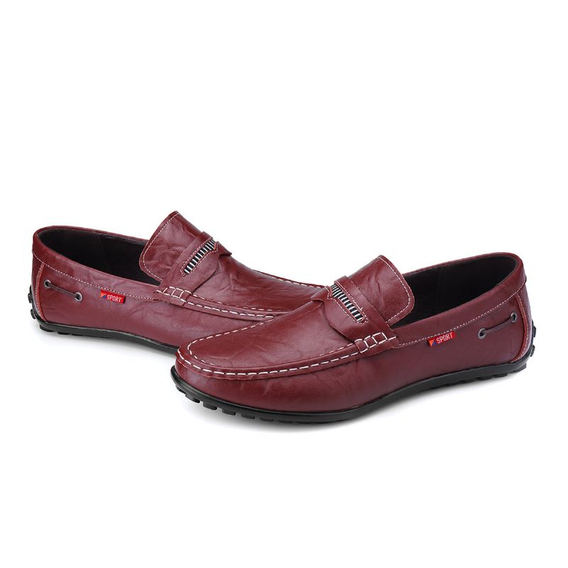 Menn Microfiber Leather Portable Slip On Driving Loafers