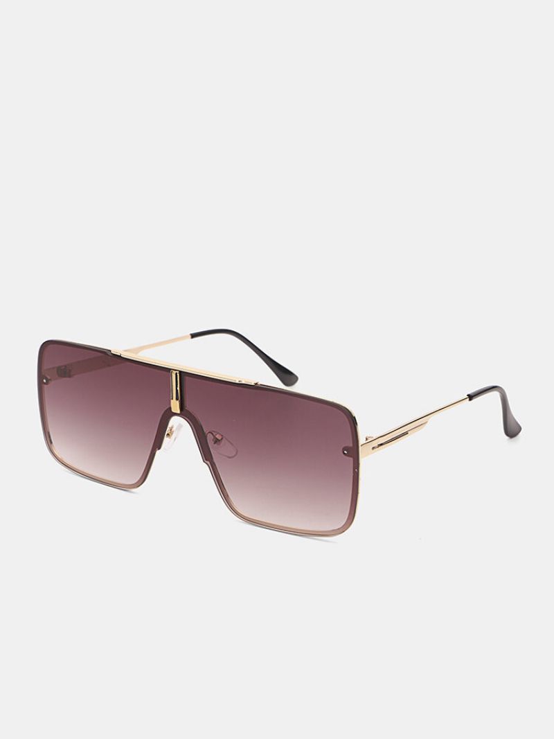 Unisex Harpiks I Ett Stykke Stor Helramme Tonet Linse Solskjerm Uv-beskyttelsessolbriller