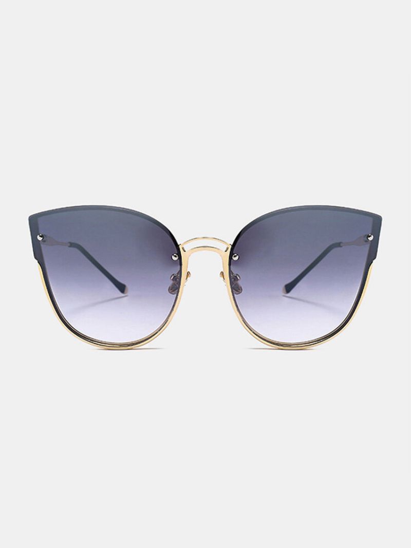 Unisex Metall Cat-eye Innfatning Hollow Bridge Fargerike Linse Anti-uv Solbriller