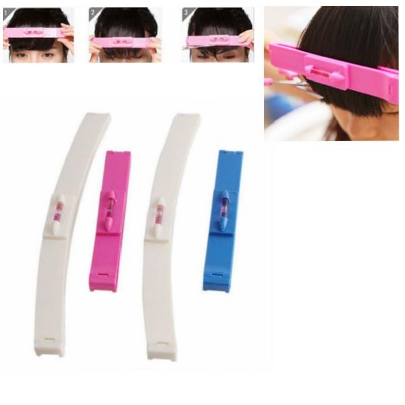 Hair Bang Linjal Søt Trimmer Frynseklipp Verktøy Clipper Kamguide Rosa Blå