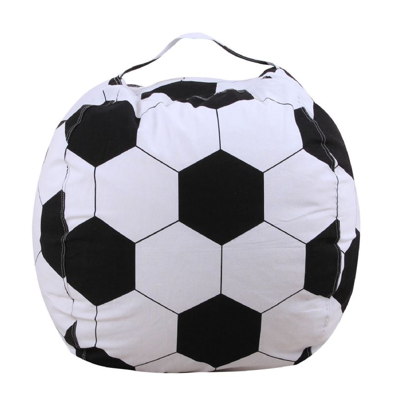Kreativ Oppbevaringsveske For Plysjleketøy Fotball Basketball Baseball Rugbyformet Lerretsveske