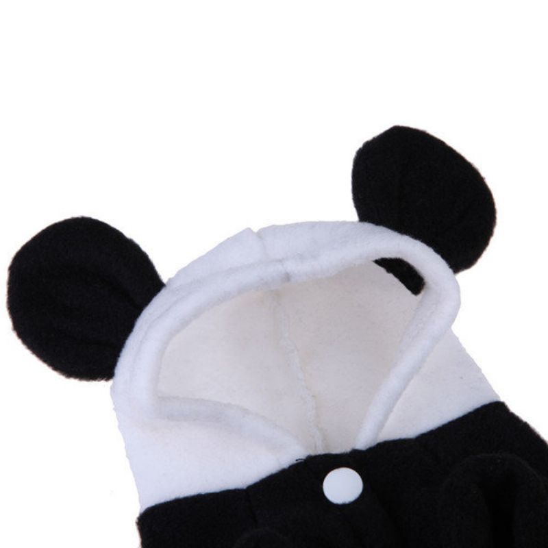 Kjæledyr Hund Katt Søt Fleece Panda Klær Varm Frakk Kostyme Yttertøy Xs-xxl