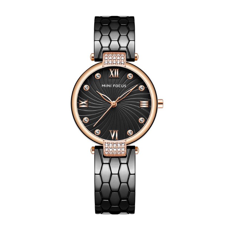 Elegant Dameklokke I Rustfritt Stål Mote Analog Kvartsklokke 2023 Vanntett Armbåndsur