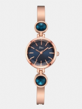 Elegant Stil Kvinner Watch Diamond Rustfritt Stål Delikat Armbånd Quartz
