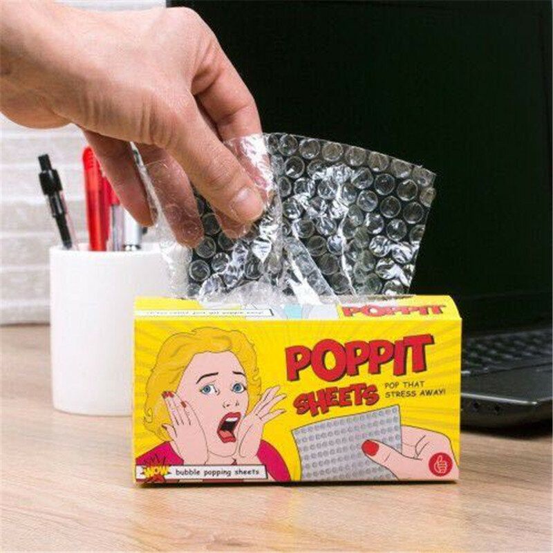 Fingerklem Kontorleke Barn Voksne Boblefilm Popping Sheets Stress Reliever Fingertuppleker