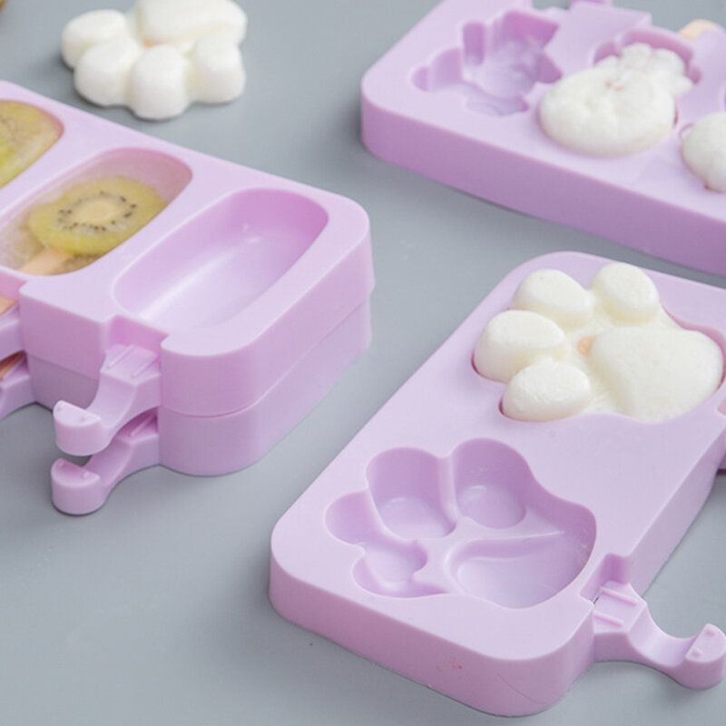 Iskrem Iskremform Silikon Tegneserie Hjemmelaget Ispinner Popsicle Mold Hjem Satt Til Å Sende 50 Trepinner