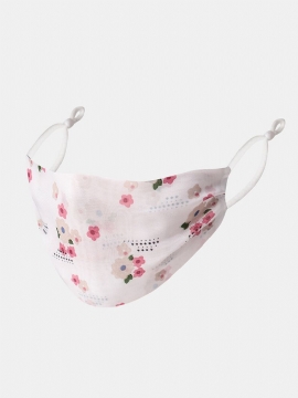 Kvinner Justerbar Chiffon Ansiktsmaske Pustende Etnisk Floral Mask