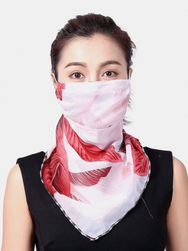 Kvinner Øremontert Skjerf Floral Pustende Beskyttelse Solkrem Ansiktsmasker Hals