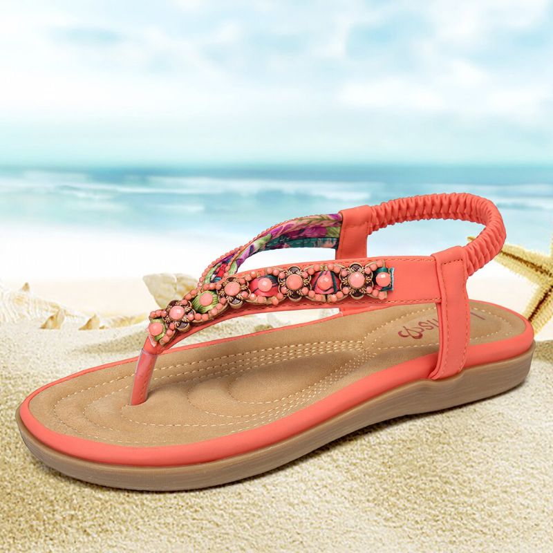 Lostisy Knitting Slip On Comfy Clip Toe Beach Flat Sandaler