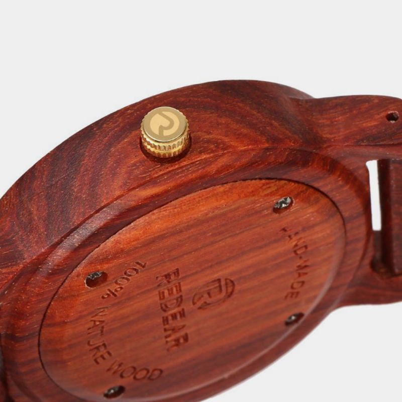 Menn Dame Klokker Elegant Sandal Tre Band Kombinert Rustfritt Stål Kvarts Bambus Armbåndsur Med Vanntett For Damer Jenter