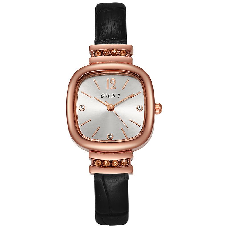 Small Square Watch Dame Enkel Og Allsidig Utsøkt Retro Luksus Dameklokke