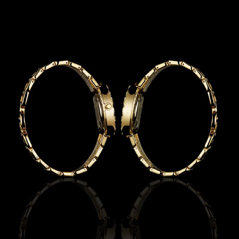 Trendy Kvinner Armbåndsur Hul Stål Band Enkle Armbånd Lås Quartz Watch