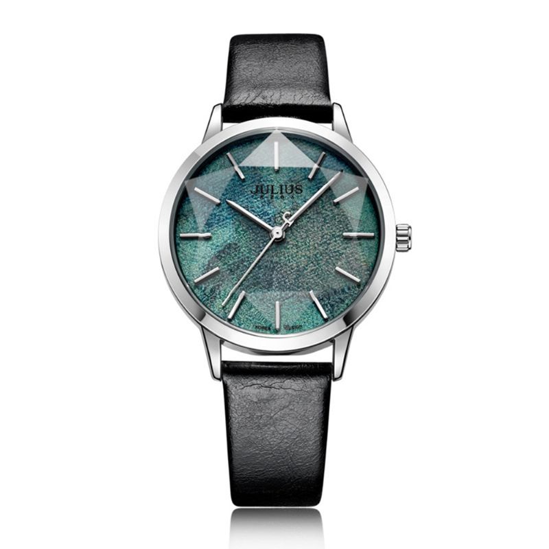Uietterlignelig Damearmbåndsur Med Filmskive Og J-form Brukt Japansk Miyota Quartz Movement Watch For Kvinner Bruk Fasjonabelt Vanntett Armbåndsur