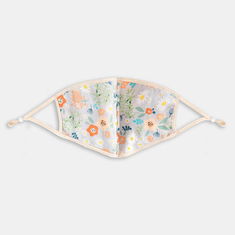 Vintage Floral Face Sheild Mask Trykt Bomullsmaske Proof-støvmaske