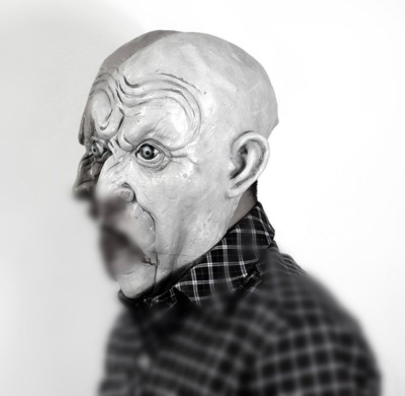 Halloween Dobbeltsidig Zombie Mask Latex Biokjemisk Rare Skrekk Hodeplagg Stage Dress Up Rekvisitter