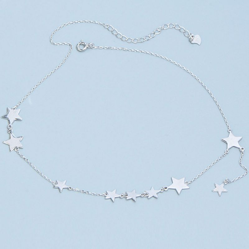 Lucky Star Choker Halskjede Original Sterling Ornament Med S925 Silver For Kvinner Jenter