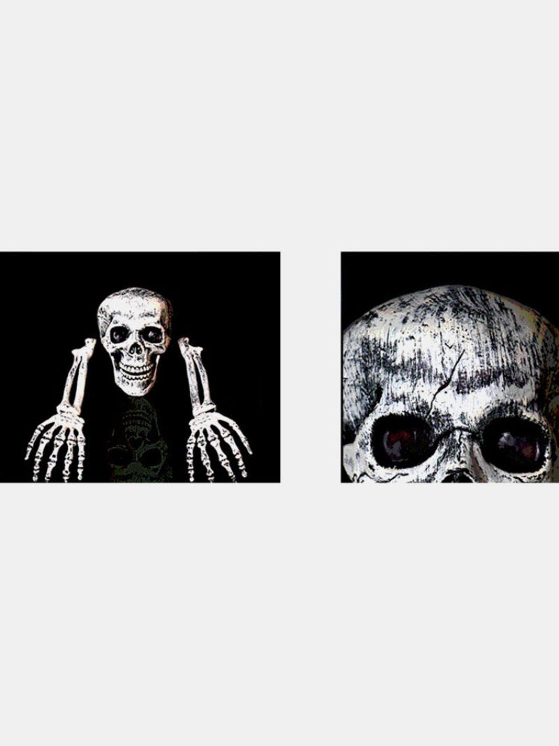 1 Pc Halloween Haunted Skull House Realistisk Bones Head And Hands Set Graveyard Scene Cosplay Diy Skrekkfestdekorasjoner