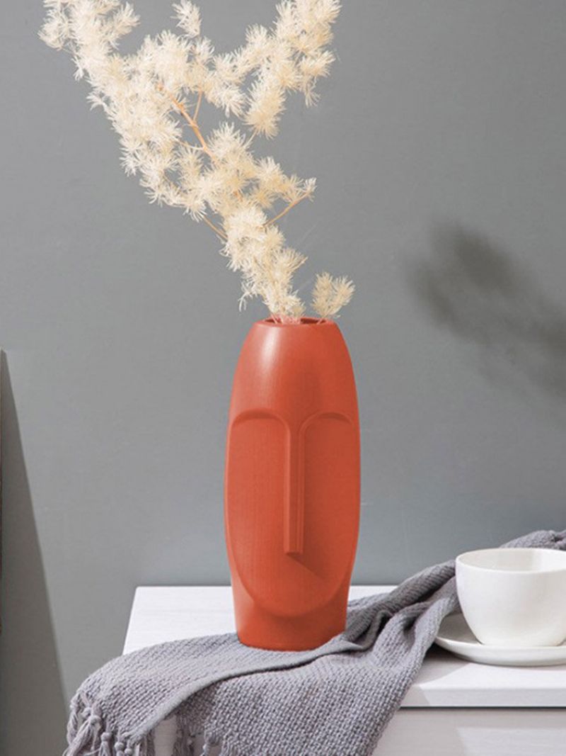1 Stk Kreativ Nordisk Stil Abstrakt Ansiktsfigur Karakter Hjemmehage Skrivebordsdekor Sukkulenter Blomsterpotteplantekar Vase