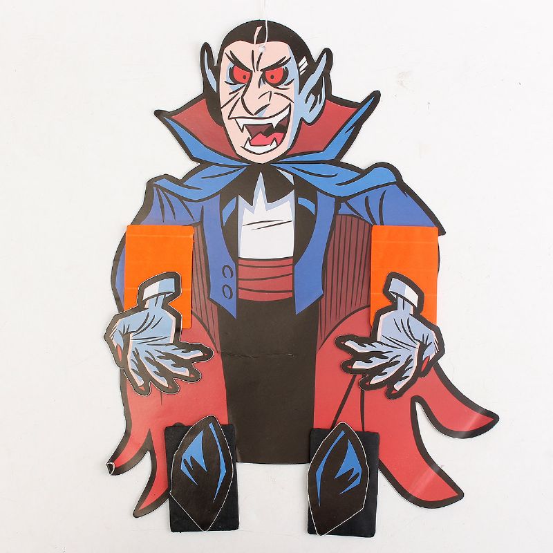 Halloween Fest Dekorasjon Rekvisitter Morsom Hengende Heks Skjelett Papir Dusk