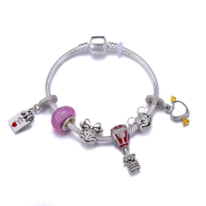Diy Håndlaget Beaded Varmluftsballong Rainbow Series Anheng Armbånd Europa Og Amerika Panjia Glaserte Perle