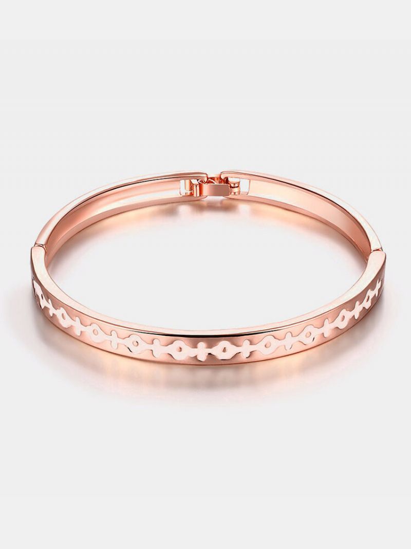 Vintage Kvinner Armbånd Eldgamle Skrive Rose Gull Olje Drypp