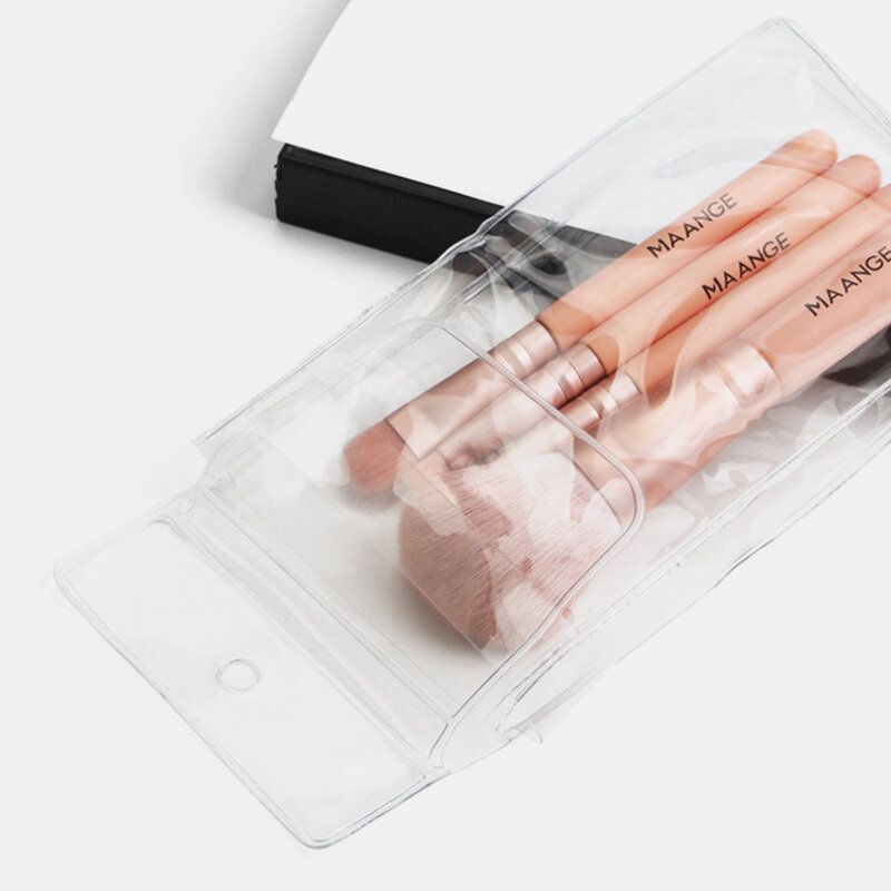 4 Stk/sett Mini Makeup Brush Kit Eye Shadow Lip Øyenbrynsbørste Blusher Beauty Tool