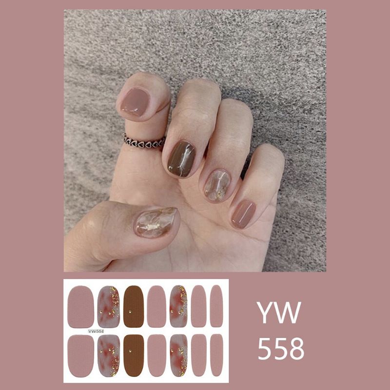 Diamond Series New Nail Art Stickers Full Ferdige Negleklistremerker For Jenter