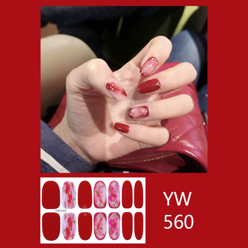 Diamond Series New Nail Art Stickers Full Ferdige Negleklistremerker For Jenter