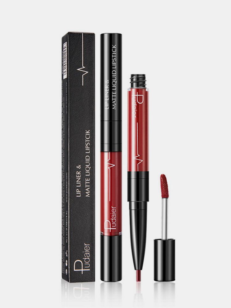 Double Head Matte Lipstick Langvarig Velvet Lip Liner Full Color Lip Gloss Lip Makeup Pen
