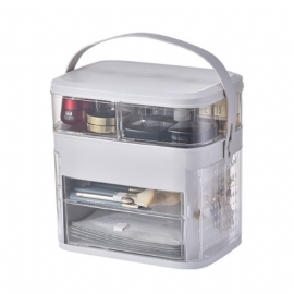 Roterende Kosmetisk Oppbevaringsboks Smykkerom Støvtett Makeup Organizer