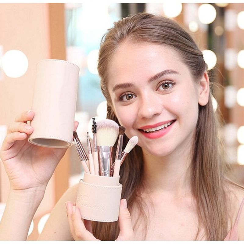 Sminkebørsteverktøysett Kosmetisk Pulver Øyenskygge Foundation Blush Blending Beauty Sminkebørste Med Sminkebørsteholdere
