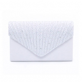 2023 Elegant Clutch Rhinestone Dekorativ Dame Kveldsskulderveske Hudvennlig Sateng Polyester Fancy Kosmetisk Håndveske For Kvinner