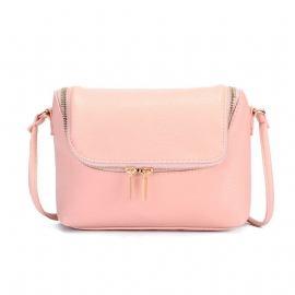 Casual Candy Color Pu-skinn 5.5 Tommers Telefonvesker Crossbody-veske Skuldervesker For Kvinner